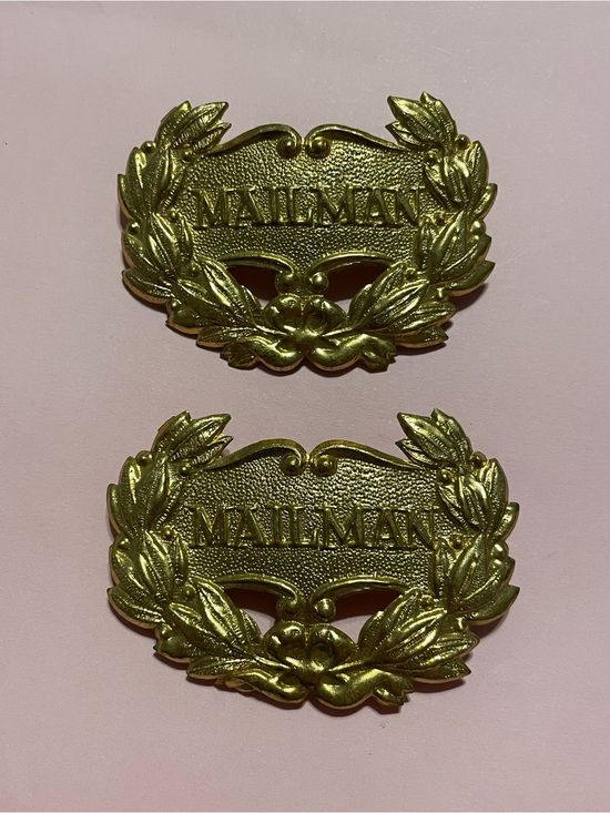Sterling Other - Vintage Mailman Badge Brooch #0179 you get both